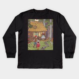 Vintage Fairy Tales, Hansel and Gretel Kids Long Sleeve T-Shirt